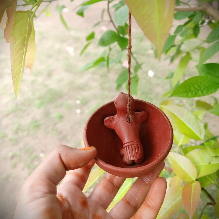 MP Terracotta Craft Bird Bowl