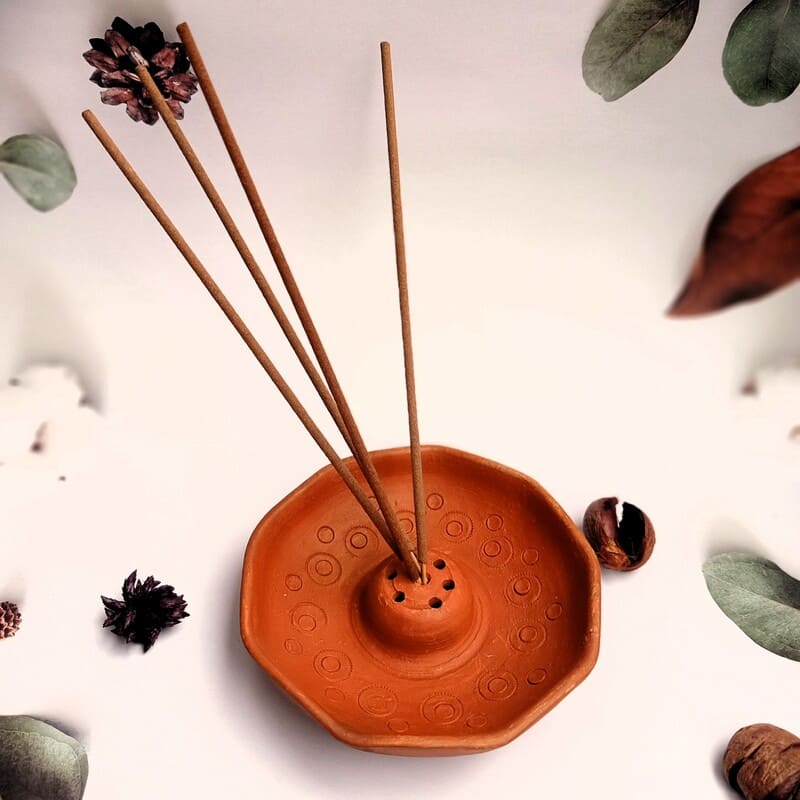 MP Terracotta Clay Incense Stick (Agarbatti) Holder